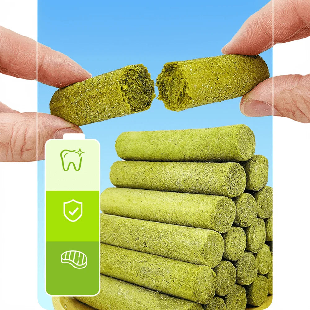 Cat Grass Molar Stick, Cat Treats for Hairball Support and Teeth Cleaning, Chicken Flavored Hairball Treats for Cats,